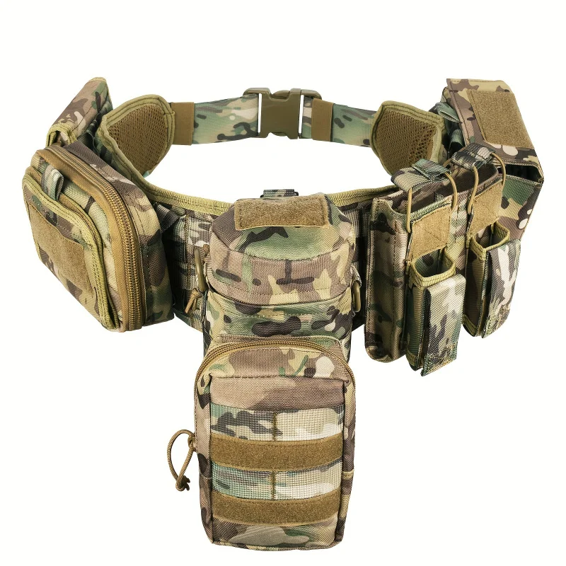 BOMTURN 7pcs Tactical Utility Belt Set with MOLLE System, Camouflage Polyester - Adjustable, Multi-Compartment Outdoor Gear for
BOMTURN 7pcs Tactical Utility Belt Set with MOLLE System, Camouflage Polyester - Adjustable, Multi-Compartment Outdoor Gear for