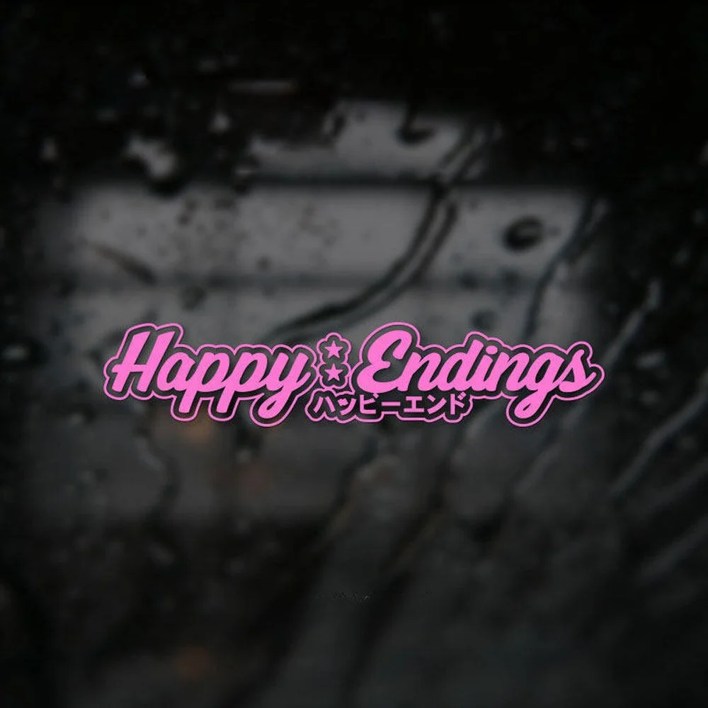 2Pcs "Happy Endings" Holographic Reflective Stickers, PVC Vinyl Decals for Car Body & Windshield Decor
2Pcs "Happy Endings" Holographic Reflective Stickers, PVC Vinyl Decals for Car Body & Windshield Decor