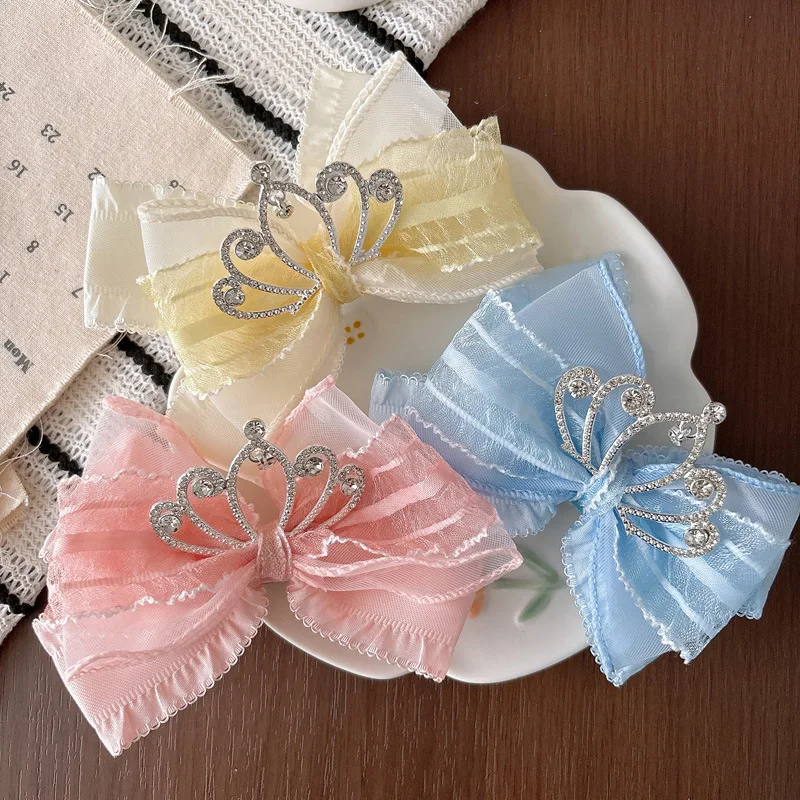 1 Piece Sweet Crown Bow Hair Clip for Girls Tulle Princess Top Clip for Kids Birthday Photo Organza Headwear for Toddler
1 Piece Sweet Crown Bow Hair Clip for Girls Tulle Princess Top Clip for Kids Birthday Photo Organza Headwear for Toddler