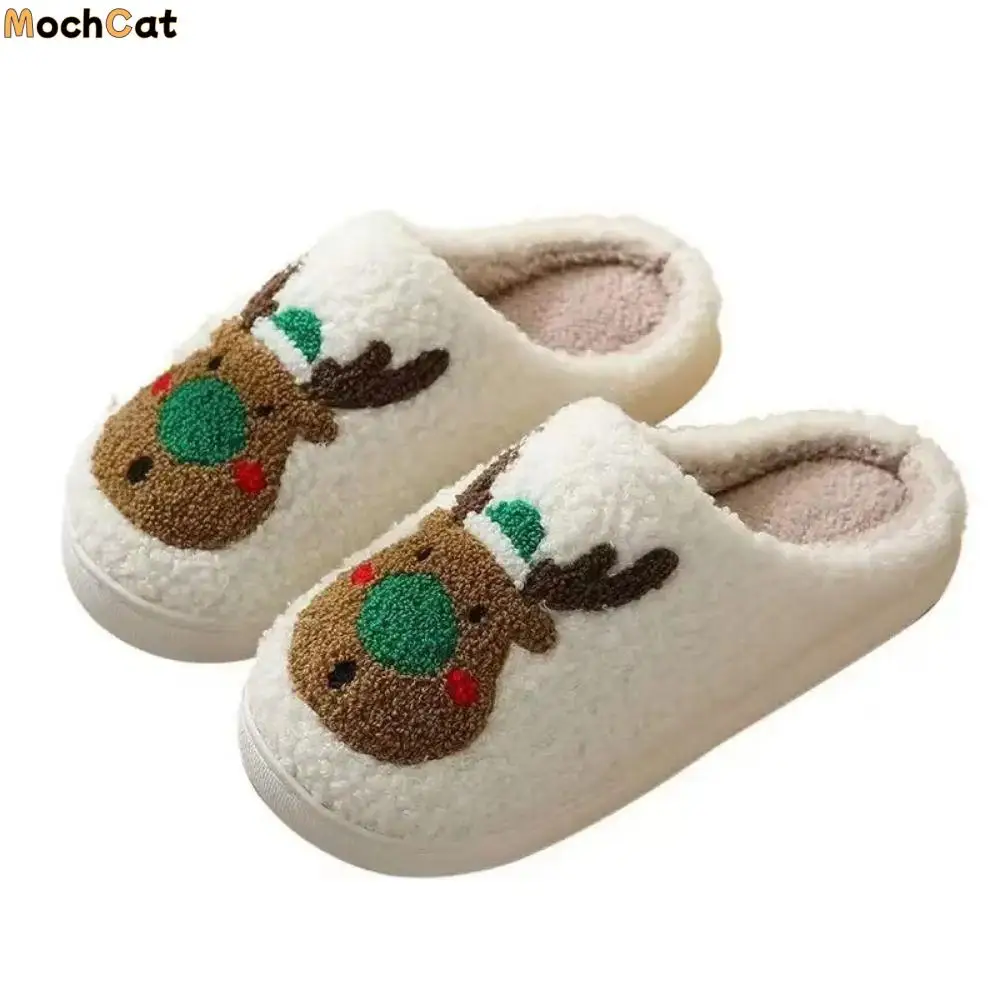 Fashion Cute Christmas Slippers Lovely Soft Warm Plush Slides Non-Slip Warm Home Slippers Girls 
Fashion Cute Christmas Slippers Lovely Soft Warm Plush Slides Non-Slip Warm Home Slippers Girls