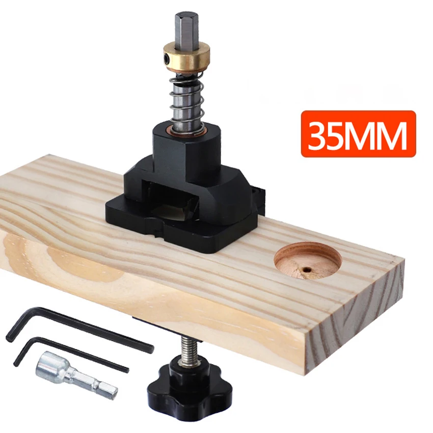 Pocket Hinge Drills Hole Jig, Woodworking Guide Drill Bit, Hand Tool Sets Punch, Automatic Metal Carpentry, Drilling Jig, 35mm
Pocket Hinge Drills Hole Jig, Woodworking Guide Drill Bit, Hand Tool Sets Punch, Automatic Metal Carpentry, Drilling Jig, 35mm