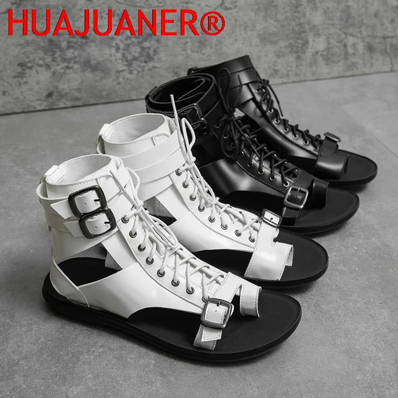 Summer New Men's Fashion High Top Sandals Versatile Men's Roman Sandals Leather Casual Lace Up Buckle Strap Sandals Men Shoes
Summer New Men's Fashion High Top Sandals Versatile Men's Roman Sandals Leather Casual Lace Up Buckle Strap Sandals Men Shoes