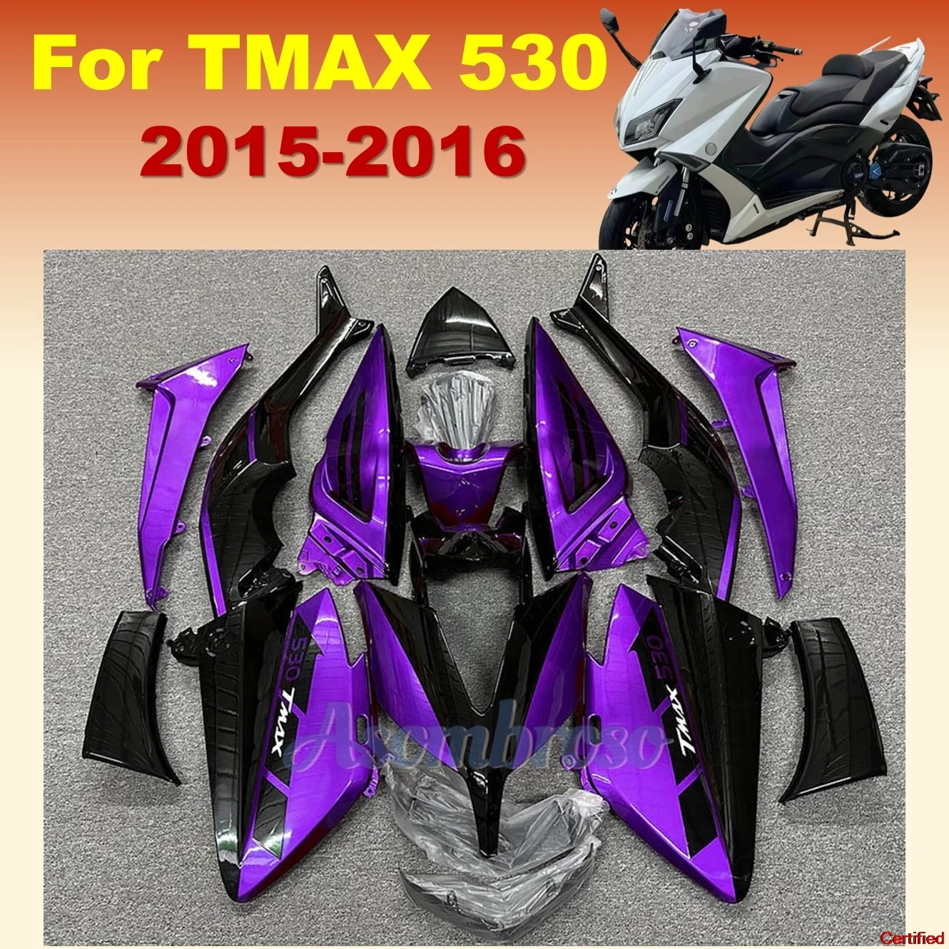 Mold Fit for Tmax 530 2015 2016 T-MAX530 15 16 TMAX530 Purple Bodywork Set Custom Fairing Kit
Mold Fit for Tmax 530 2015 2016 T-MAX530 15 16 TMAX530 Purple Bodywork Set Custom Fairing Kit