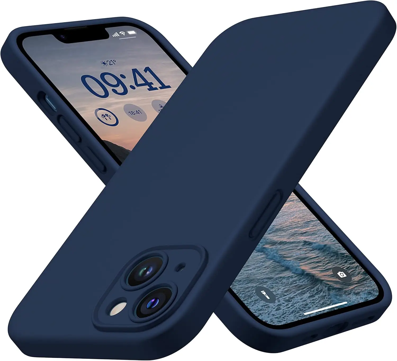Heavy-Duty Silicone Case for iPhone 14, Camera Protection, Anti-Oil Coating, Military Drop Protection, Soft Interior, Navy Blue
Heavy-Duty Silicone Case for iPhone 14, Camera Protection, Anti-Oil Coating, Military Drop Protection, Soft Interior, Navy Blue