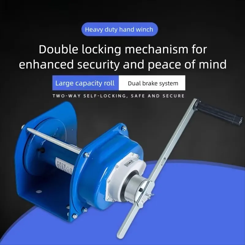 0.5-3Ton Self-Locked Manual Traction Winch Hand Crank Lifting Hauling Device Industrial Heavy Load Wire Rope Windlass Equipment
0.5-3Ton Self-Locked Manual Traction Winch Hand Crank Lifting Hauling Device Industrial Heavy Load Wire Rope Windlass Equipment