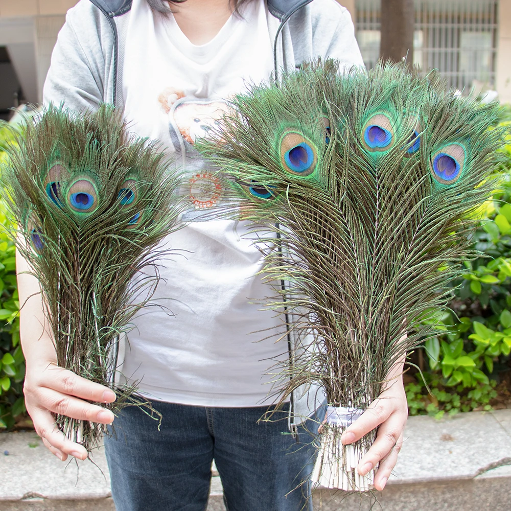Wholesale 10PCS/LOT Natural Big Eyes Real Peacock Feathers Multicolor Plumes 25-30cm 40-50cm For Wedding Party DIY Crafts Making
Wholesale 10PCS/LOT Natural Big Eyes Real Peacock Feathers Multicolor Plumes 25-30cm 40-50cm For Wedding Party DIY Crafts Making