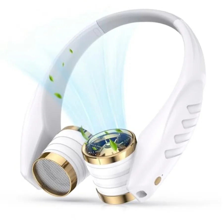 Portable Neck Fan, Personal Neck Fan with Dual High Speed Turbo Vents, 6000mAh Outdoor Cooling Fan Blow Cold Air, Wearable Rech
Portable Neck Fan, Personal Neck Fan with Dual High Speed Turbo Vents, 6000mAh Outdoor Cooling Fan Blow Cold Air, Wearable Rech