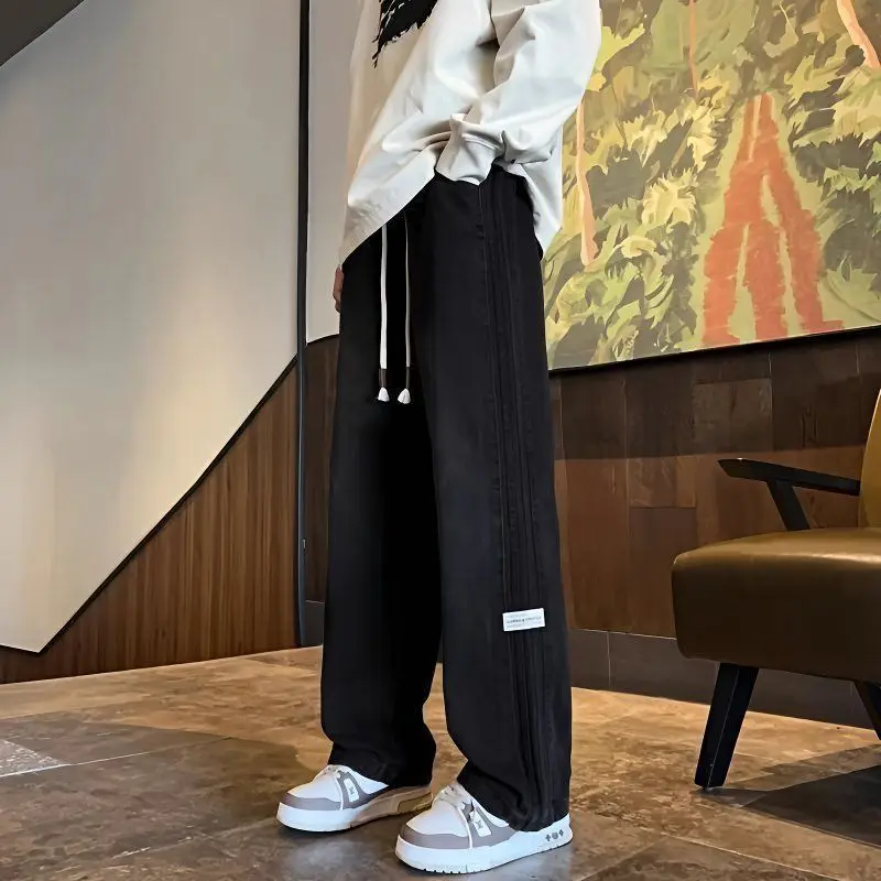 Spring 2026 Trendy ex Elastic Waist Wide Leg Straight Cut High Street American Sle Jeans Loose Fit Casual Cotton Denim
Spring 2026 Trendy ex Elastic Waist Wide Leg Straight Cut High Street American Sle Jeans Loose Fit Casual Cotton Denim
