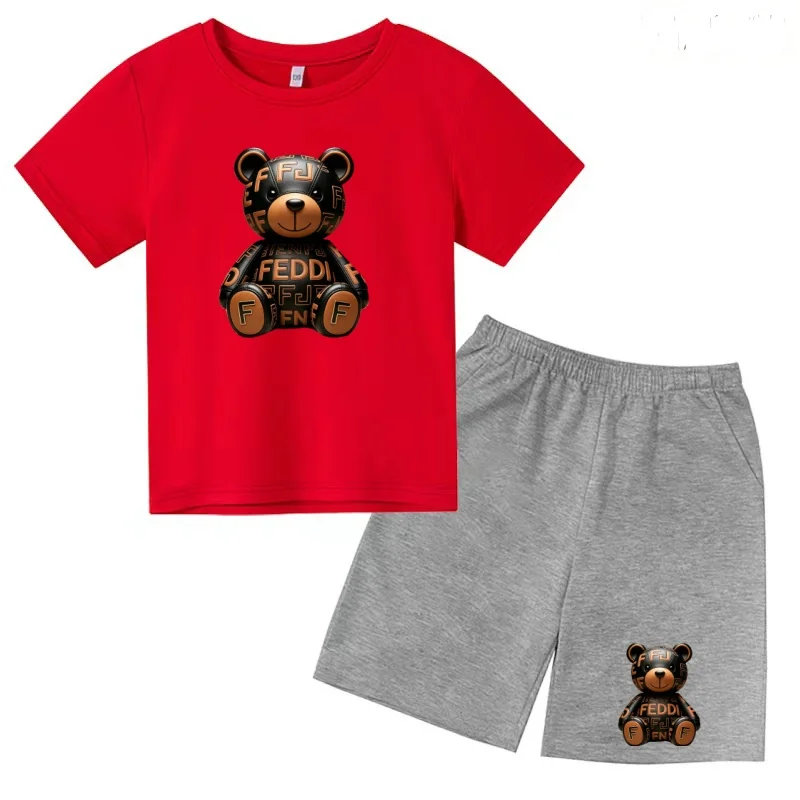 2026 New Children's T-shirt and Shorts Set Features Popular Cartoon Bear Patterns and Is Suitable for Boys and Girls Aged3to12
2026 New Children's T-shirt and Shorts Set Features Popular Cartoon Bear Patterns and Is Suitable for Boys and Girls Aged3to12