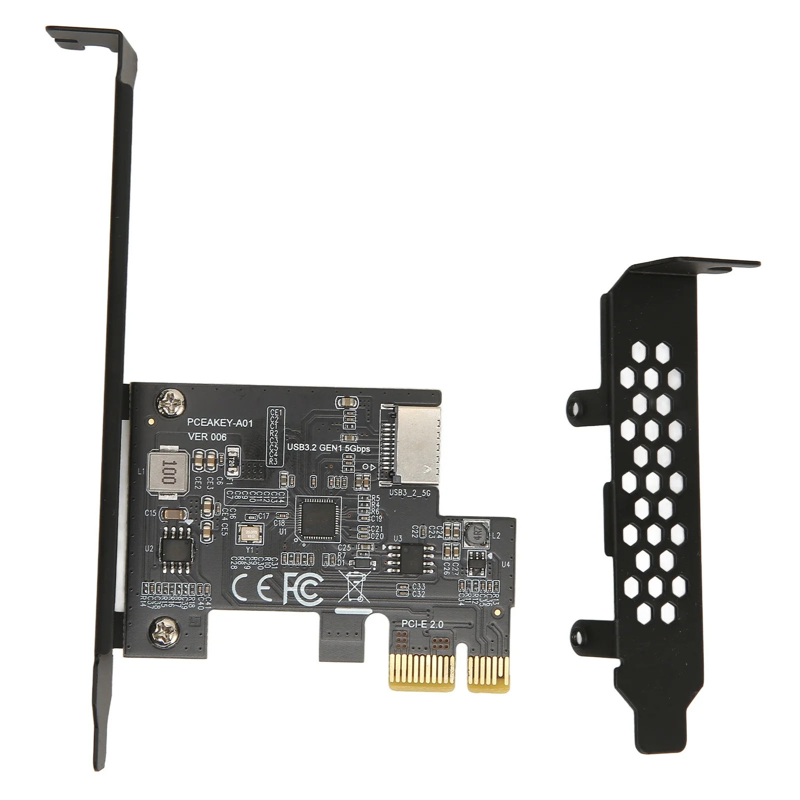 PCIE To USB 3.2 Expansion Card Black 5Gbps High Speed PCIE X1 To USB3.2 Gen1 TYPE E 20PIN Expansion Card
PCIE To USB 3.2 Expansion Card Black 5Gbps High Speed PCIE X1 To USB3.2 Gen1 TYPE E 20PIN Expansion Card