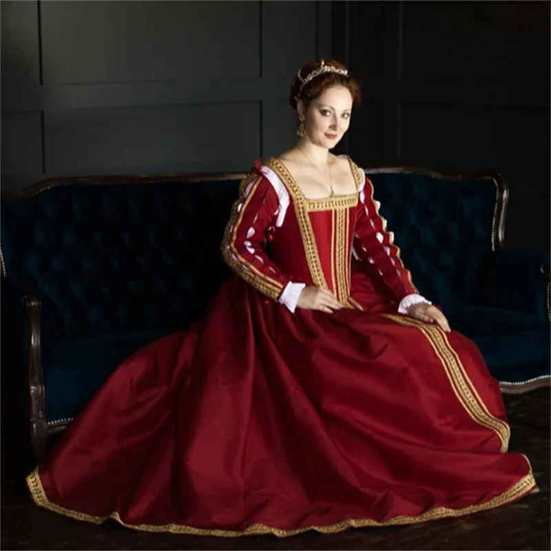 Тюдор Елизаветинский красный платье эпохи Возрождения Готический исторический театр Ренессанса Винтажное бальное платье для реконструкции
Тюдор Елизаветинский красный платье эпохи Возрождения Готический исторический театр Ренессанса Винтажное бальное платье для реконструкции