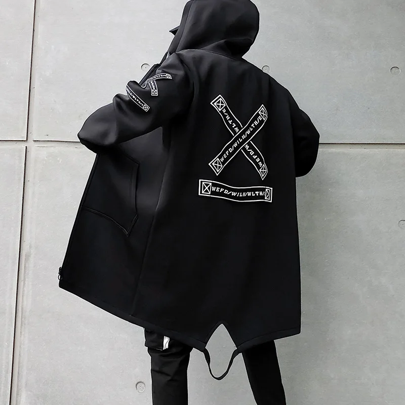 Men Trench Coat fashion Printed Streetwear Hooded Windbreaker Slim Fit Overcoat Outwear
Men Trench Coat fashion Printed Streetwear Hooded Windbreaker Slim Fit Overcoat Outwear