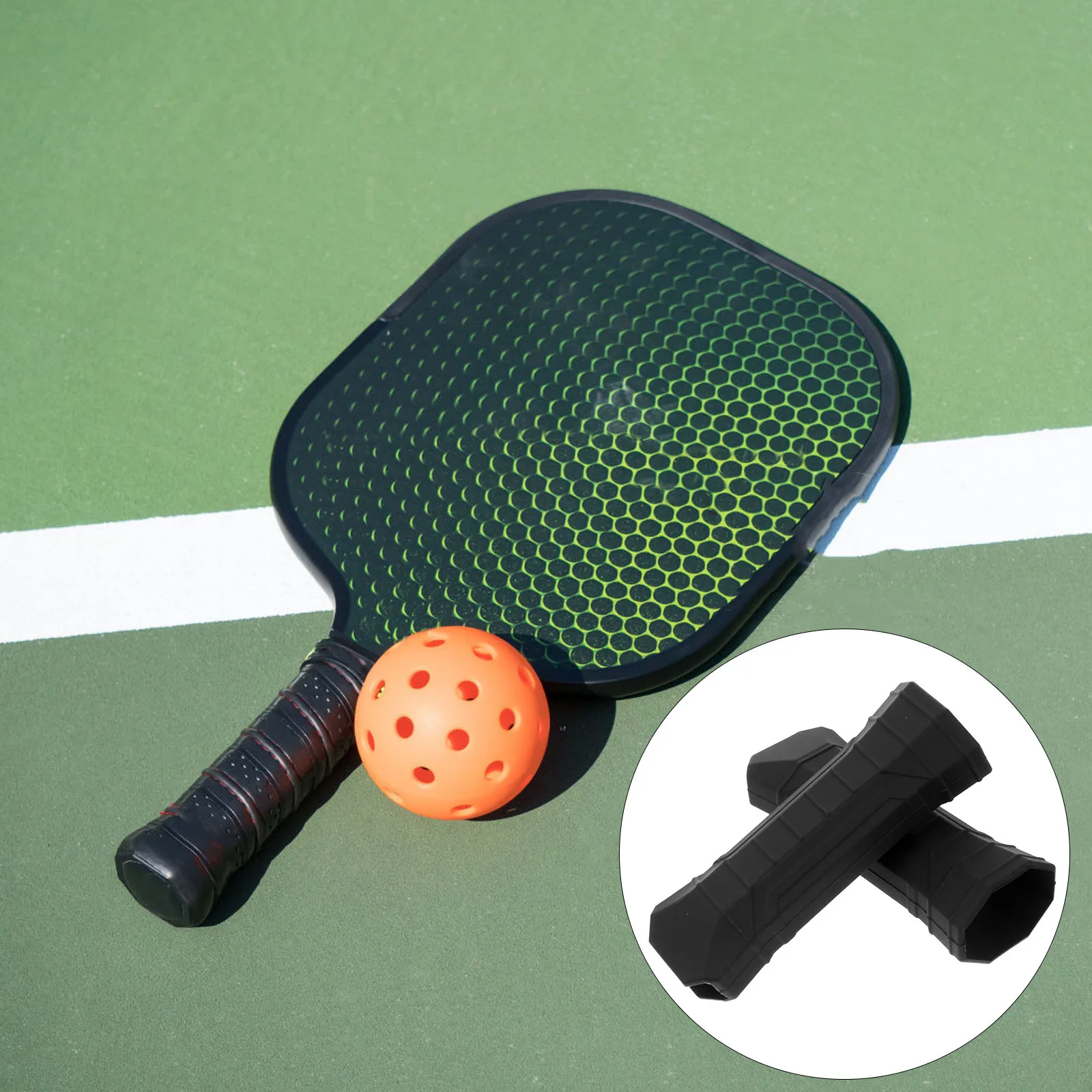 2pcs Black Anti-slip Handle Cover Silicone Sleeve Racket Grip Band for Paddle Comfortable Paddle Accessories
2pcs Black Anti-slip Handle Cover Silicone Sleeve Racket Grip Band for Paddle Comfortable Paddle Accessories