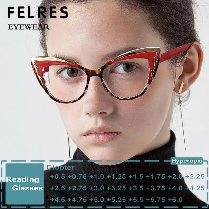 Cat Eye Anti Blue Light Reading Glasses Women Brand Design Clear Lens Optical Glasses Female Prescription Glasses Readers
Cat Eye Anti Blue Light Reading Glasses Women Brand Design Clear Lens Optical Glasses Female Prescription Glasses Readers