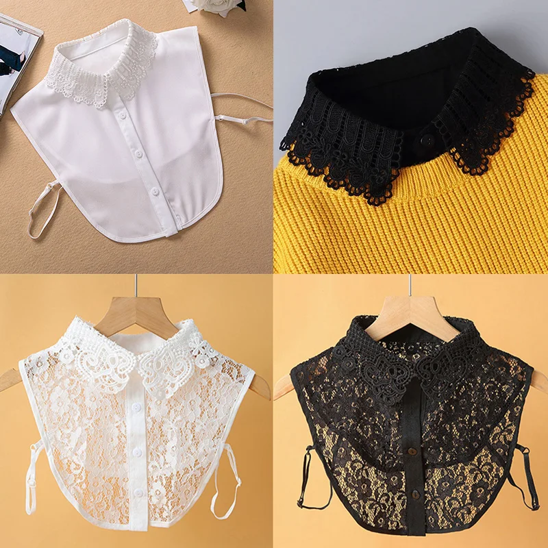 New Fashion Lace Doll Fake Collar for Womens Removable Shirt Detachable Collar Ladies Shawl Wrap False Collar Clothes Accessory
New Fashion Lace Doll Fake Collar for Womens Removable Shirt Detachable Collar Ladies Shawl Wrap False Collar Clothes Accessory
