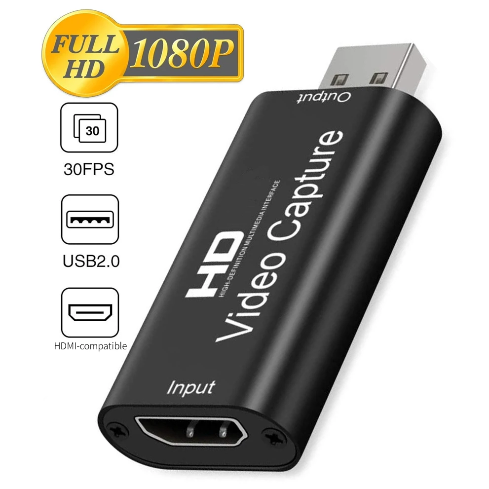 4K Video Capture Card HDMI-compatible to USB2.0 1080P Record Directly to Computer for Game Camcorder Live Streaming Broadcasting
4K Video Capture Card HDMI-compatible to USB2.0 1080P Record Directly to Computer for Game Camcorder Live Streaming Broadcasting