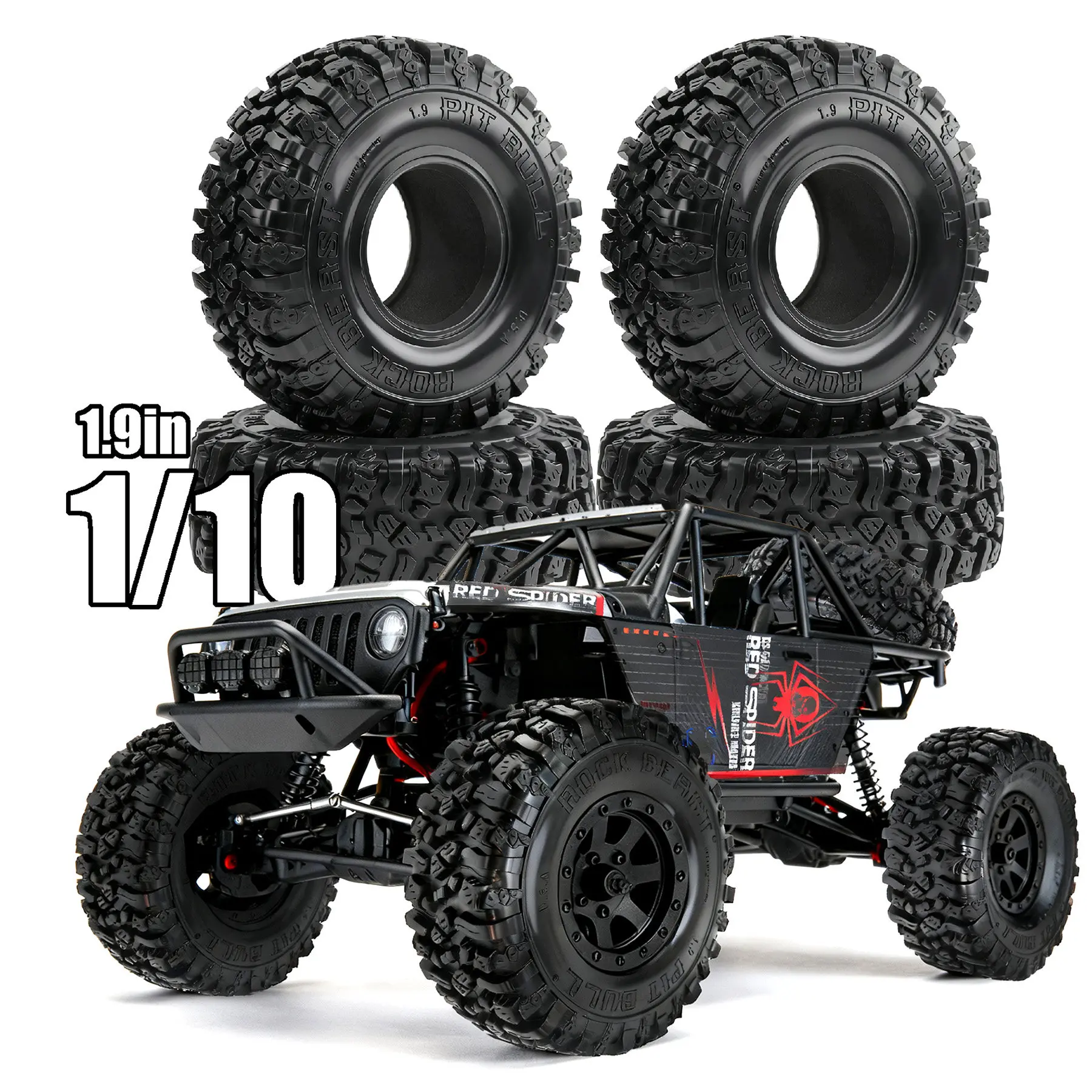 4PCS 113mm Tires 1.9" Rubber Tyres Wheel for 1:10 RC Crawler CarSCX10 Wltoys Hyper GO MJX D90 HB
4PCS 113mm Tires 1.9" Rubber Tyres Wheel for 1:10 RC Crawler CarSCX10 Wltoys Hyper GO MJX D90 HB