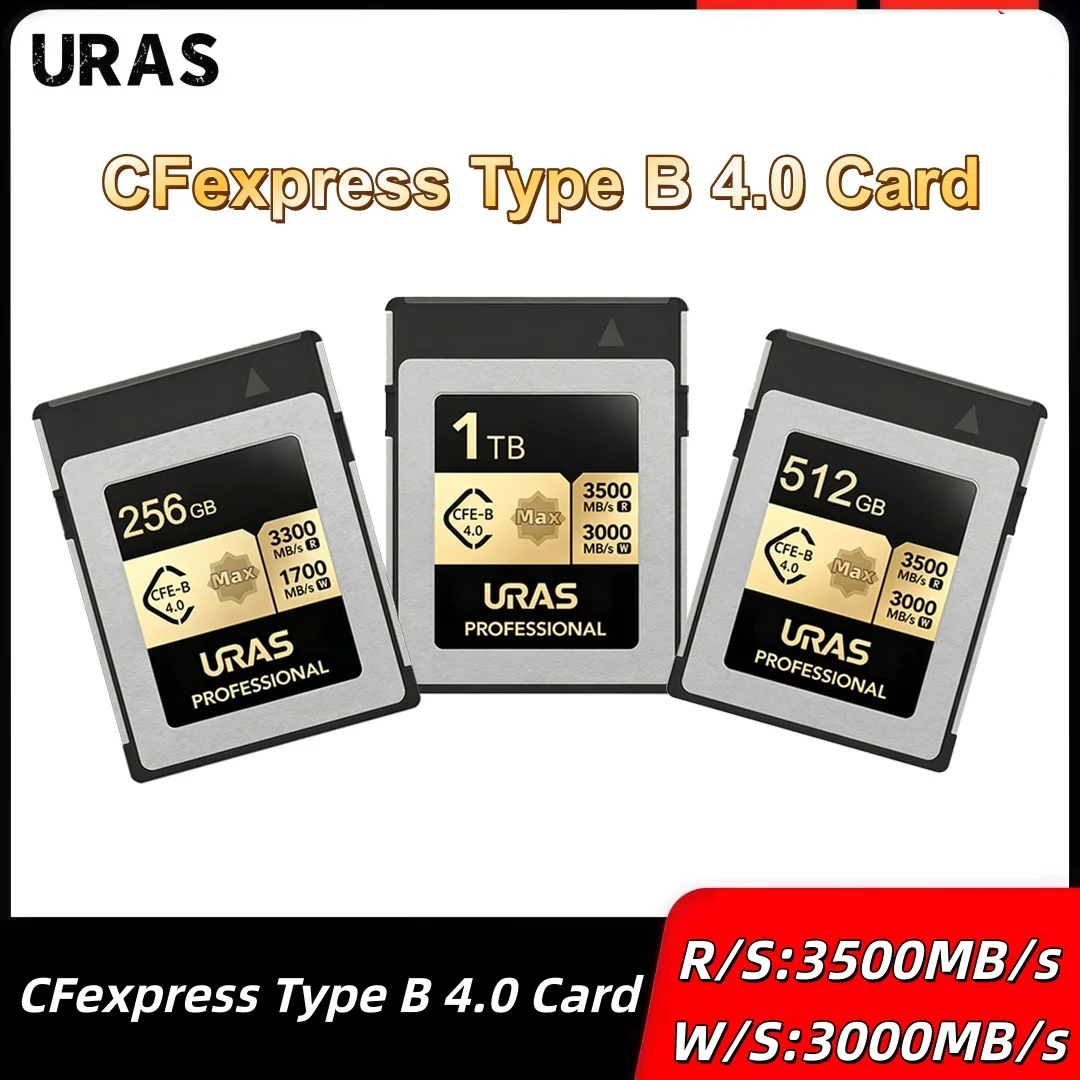 Original Professional CFexpress 4.0 Type B 1TB 512GB 256GB Up to 3600MB/s Read 2600MB/s Write CFE Card for 8K Raw Video DSLR
Original Professional CFexpress 4.0 Type B 1TB 512GB 256GB Up to 3600MB/s Read 2600MB/s Write CFE Card for 8K Raw Video DSLR
