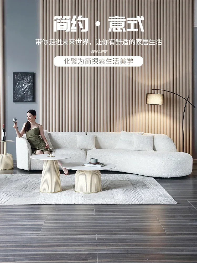 Italian style luxury sofa simple modern Hong Kong style arc living room Nordic designer creative model room showroom sofa
Italian style luxury sofa simple modern Hong Kong style arc living room Nordic designer creative model room showroom sofa