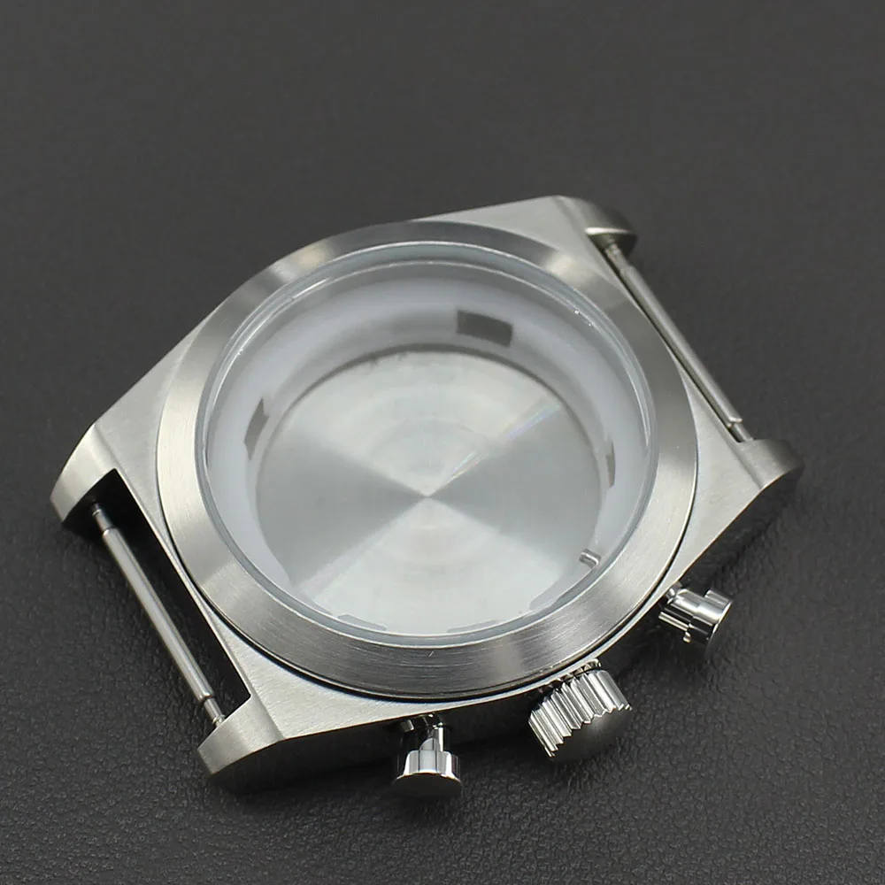 46mm Silver Stainless Steel Watch Case Brushed Polished Case For Miyota OS00 Quartz Movement Waterproof Watch Parts 37-38mm Dial
46mm Silver Stainless Steel Watch Case Brushed Polished Case For Miyota OS00 Quartz Movement Waterproof Watch Parts 37-38mm Dial