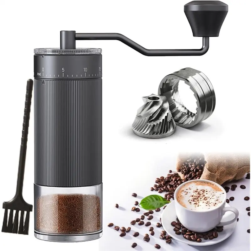 N83R Portable Manual Coffee Grinder With CNC Stainless Steel Conical Burr 40 Adjustable Settings, For Travel Office Home
N83R Portable Manual Coffee Grinder With CNC Stainless Steel Conical Burr 40 Adjustable Settings, For Travel Office Home