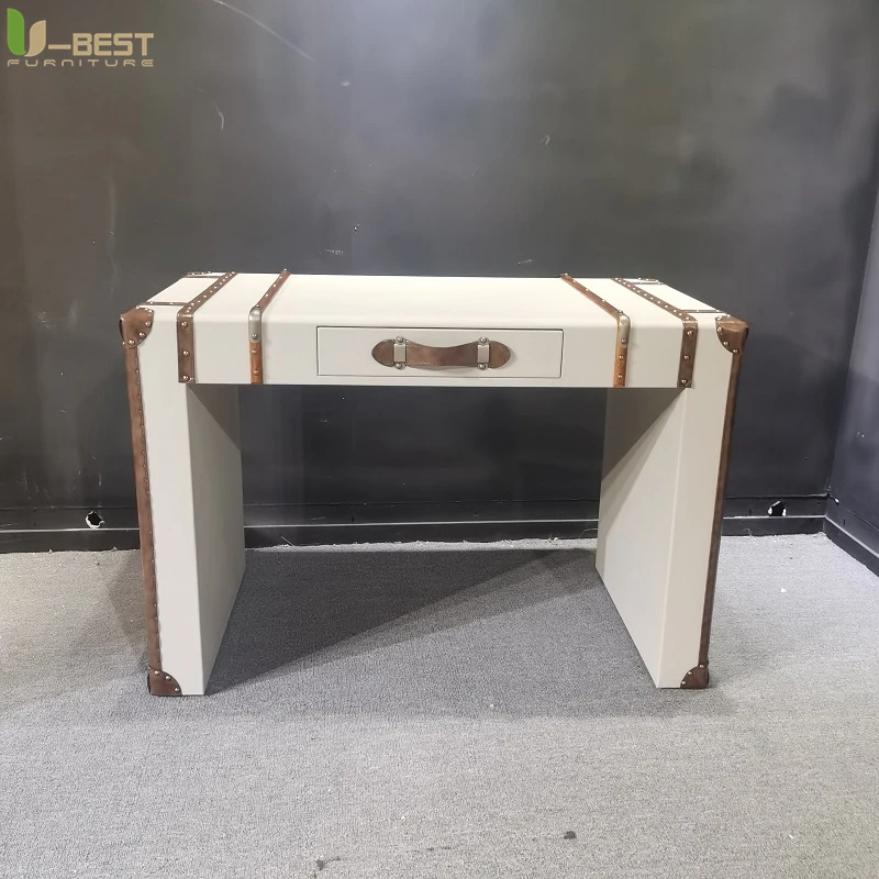 U-best Aluminum Aviator Leather Writing Desk Mid Century Aviation Office Table Home Office Hotel Bedroom Workbench
U-best Aluminum Aviator Leather Writing Desk Mid Century Aviation Office Table Home Office Hotel Bedroom Workbench