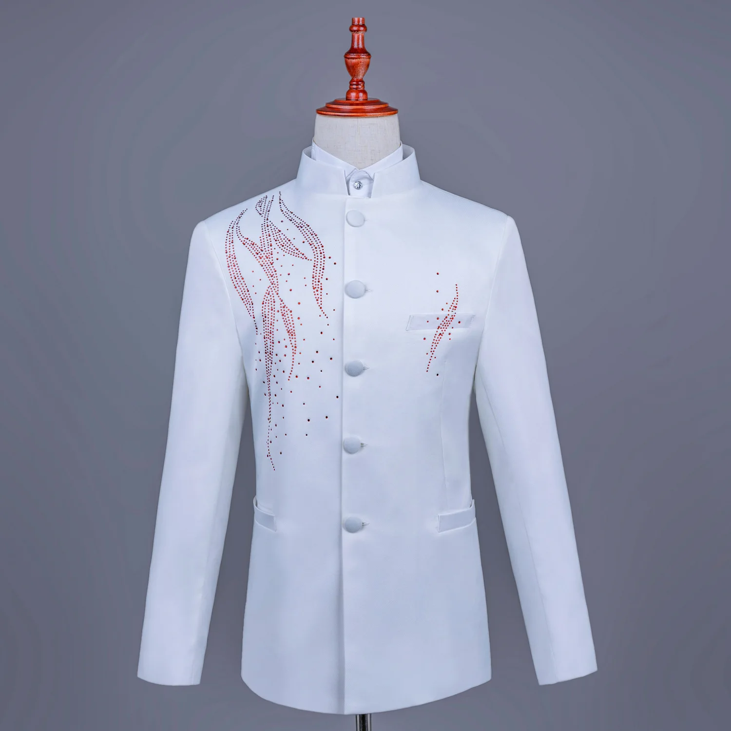 Костюм для мужчин, костюмы-туники с горячими сверлами, певица Кантата, блестки, китайское платье для пожилых людей, мужская сценическая одежда, костюмы
Костюм для мужчин, костюмы-туники с горячими сверлами, певица Кантата, блестки, китайское платье для пожилых людей, мужская сценическая одежда, костюмы