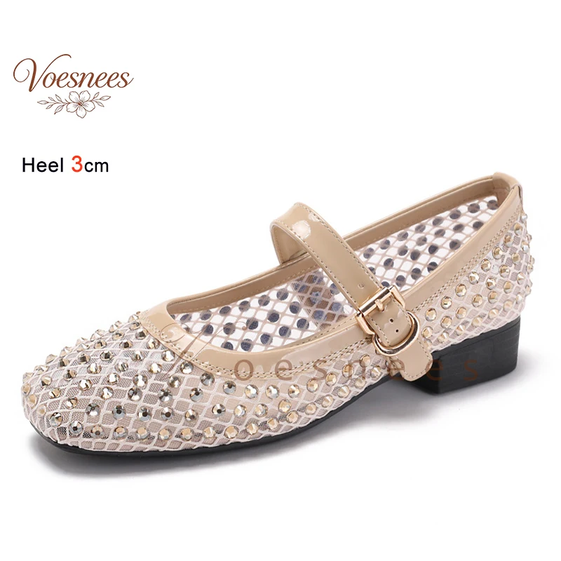 2026 New Arrival Hollow Mesh Crystal Rhinestone Women Mary Jane Shoes Square Toe Buckle Strap Low Block Heel Elegant Daily Pumps
2026 New Arrival Hollow Mesh Crystal Rhinestone Women Mary Jane Shoes Square Toe Buckle Strap Low Block Heel Elegant Daily Pumps