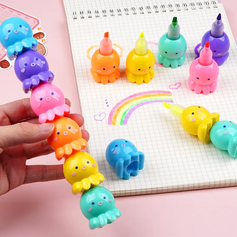 5 Colors Cute Octopus Highlighter Kawaii Colorful Marker Pen Portable Graffiti Painting Pen for Office School Student
5 Colors Cute Octopus Highlighter Kawaii Colorful Marker Pen Portable Graffiti Painting Pen for Office School Student
