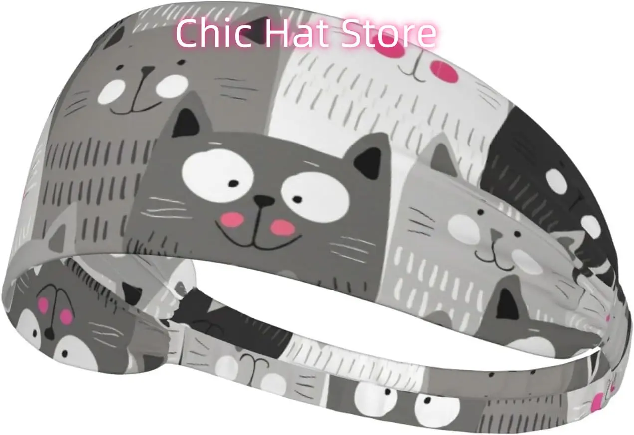 Cat Pattern Workout Headbands Fashion Sports Sweatbands Yoga for Fitness Athletic Non Slip Wicking Headsca
Cat Pattern Workout Headbands Fashion Sports Sweatbands Yoga for Fitness Athletic Non Slip Wicking Headsca