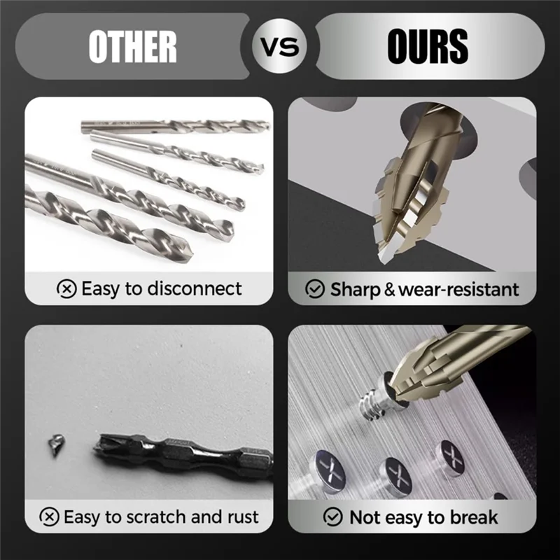 AB66-Four-Flute Eccentric Drill Bit Set , 2025 New 4 Sawtooth Drill Bits–Four-Edged Serrated Sawtooth Design
AB66-Four-Flute Eccentric Drill Bit Set , 2025 New 4 Sawtooth Drill Bits–Four-Edged Serrated Sawtooth Design