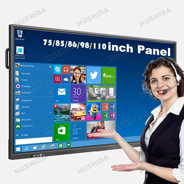 55 65 75 85 98 Inch School Teaching Smart Board White All-in-One Teaching Board Electronic Interactive Board Conference Machine
55 65 75 85 98 Inch School Teaching Smart Board White All-in-One Teaching Board Electronic Interactive Board Conference Machine