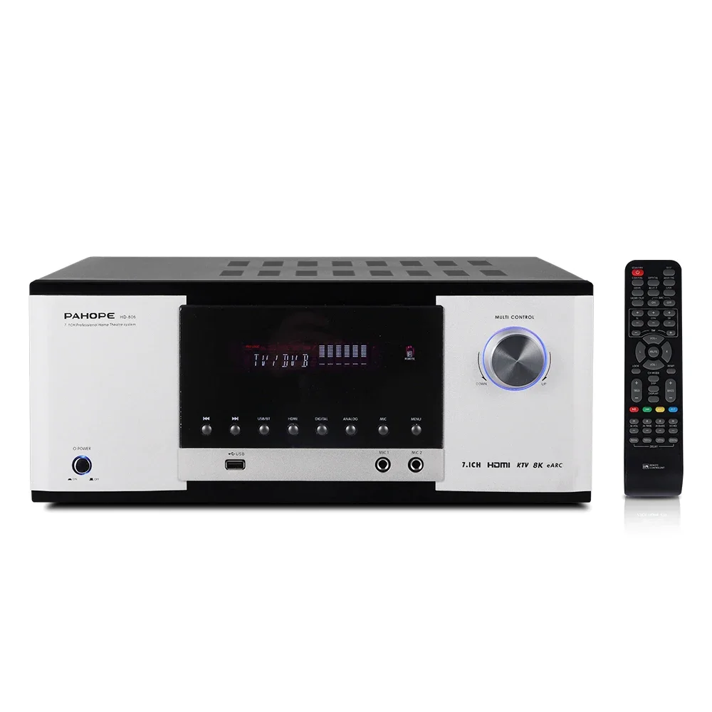 High Power 7.1 Channel Home Theater Amplifier DTS HD AV Digital Power Amplifier With BT USB Metal Audio System Theater Use
High Power 7.1 Channel Home Theater Amplifier DTS HD AV Digital Power Amplifier With BT USB Metal Audio System Theater Use
