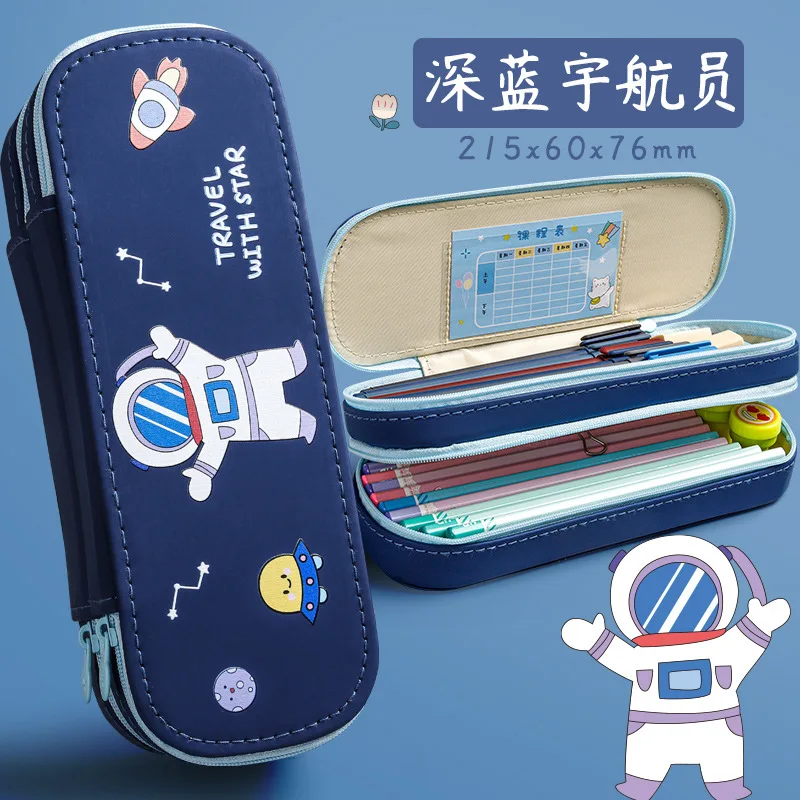 Double Layer Pencil Cute Pattern Astronaut Pattern Pink Blue Green Large Capacity Pencil Box for Girls Boy Student School
Double Layer Pencil Cute Pattern Astronaut Pattern Pink Blue Green Large Capacity Pencil Box for Girls Boy Student School