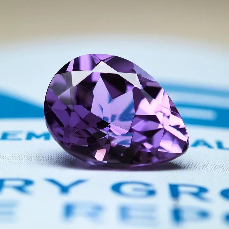 Lab Grown Sapphire Pear Shape Purplish Blue Color VVS1 Gemstone for Charms Diy Jewelry Making Ring Selectable AGL Certificate
Lab Grown Sapphire Pear Shape Purplish Blue Color VVS1 Gemstone for Charms Diy Jewelry Making Ring Selectable AGL Certificate