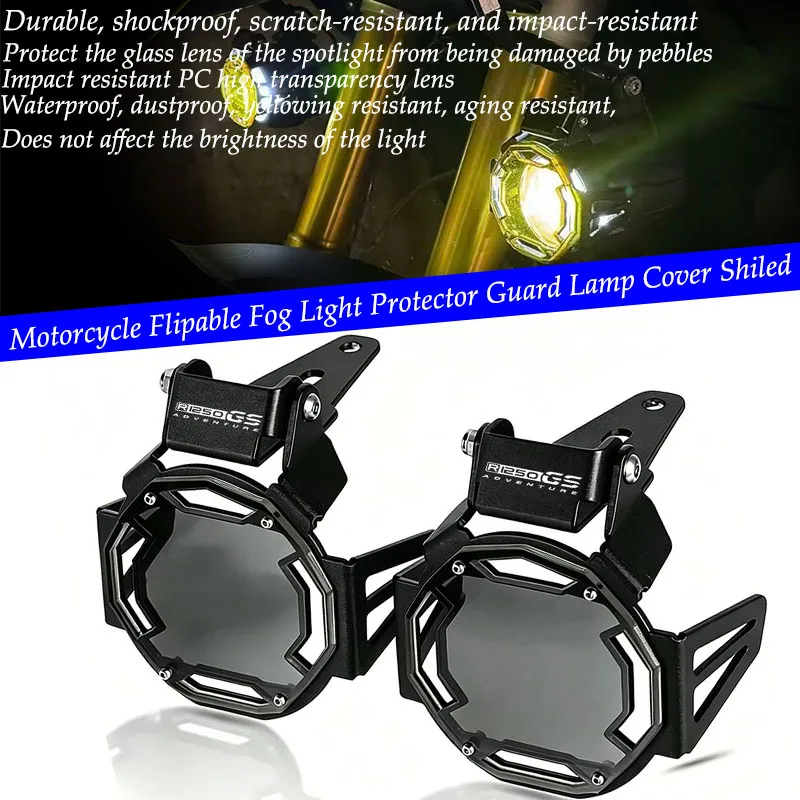 Flipable Fog Light Protector Grille Protection Cover Fit For R 1250 GS R1250GS Adventure R1200GS LC R1200 GS ADV 2014-2023