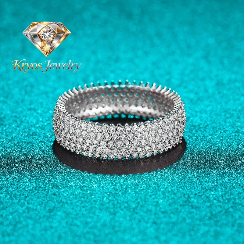 Kryos Jewelry Luxury Solid Platinum PT950 D Color Moissanite Diamond Tire Ring Full Diamond Women's Ring
Kryos Jewelry Luxury Solid Platinum PT950 D Color Moissanite Diamond Tire Ring Full Diamond Women's Ring