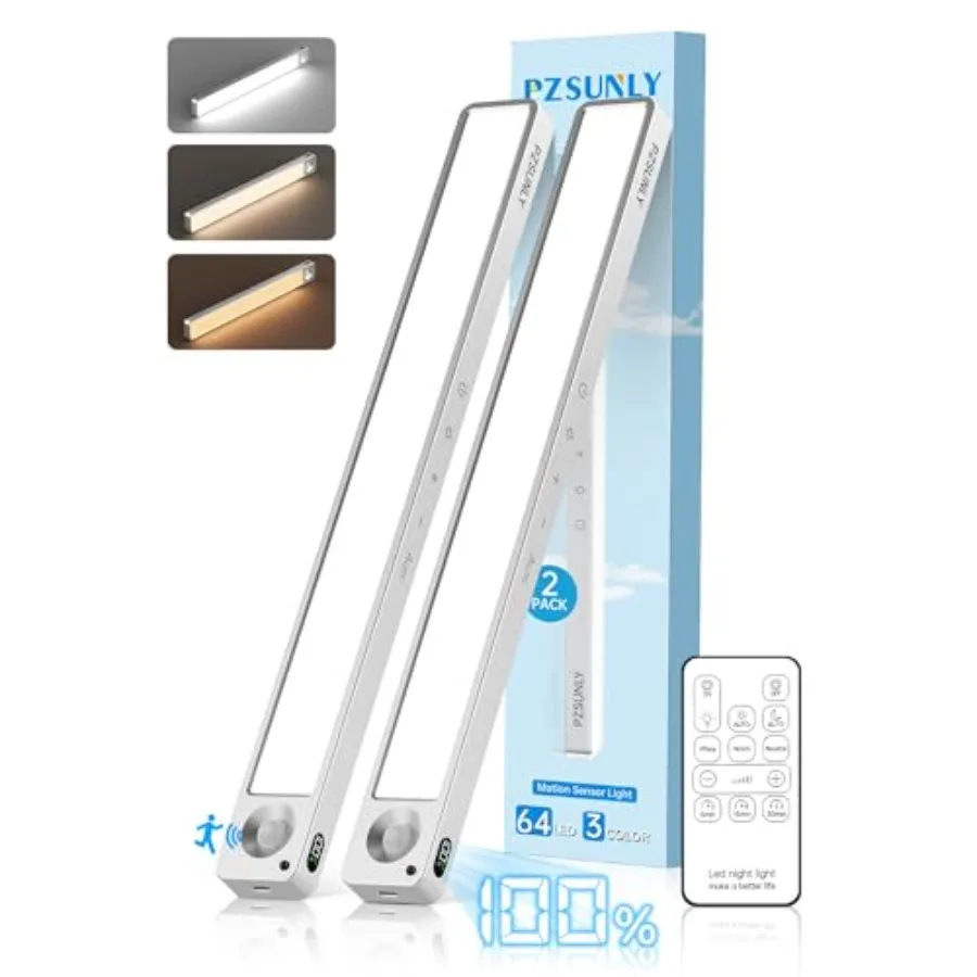 14.2inch Under Cabinet Lighting Wireless, Rechargeable Motion Sensor Light Indoor, 3 Colors Dimmable, Magnetic Closet Lights wi
14.2inch Under Cabinet Lighting Wireless, Rechargeable Motion Sensor Light Indoor, 3 Colors Dimmable, Magnetic Closet Lights wi