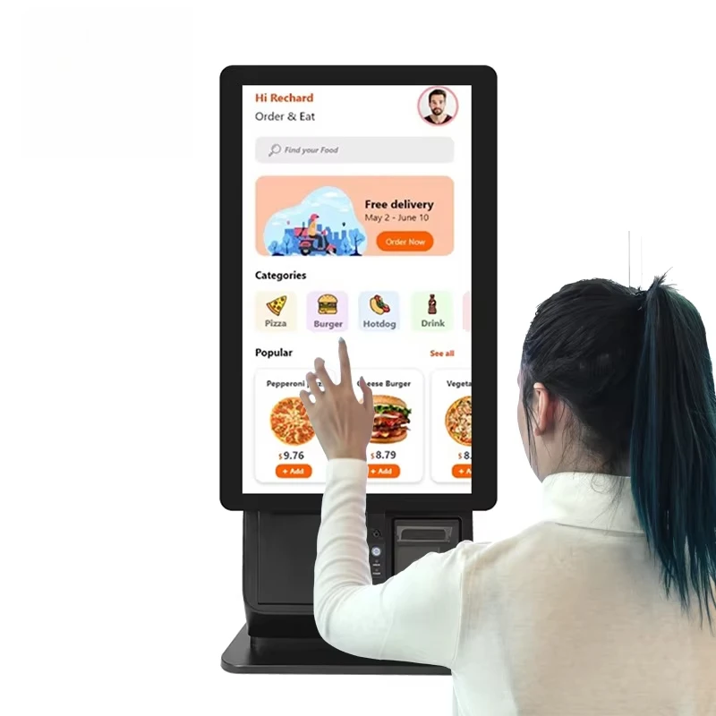 All-in-One 15.6 21.5 Inch Capacitive Touch Screen Android Kiosk Desktop Self-Service Kiosk Printer Pos Machine For Restaurant
All-in-One 15.6 21.5 Inch Capacitive Touch Screen Android Kiosk Desktop Self-Service Kiosk Printer Pos Machine For Restaurant