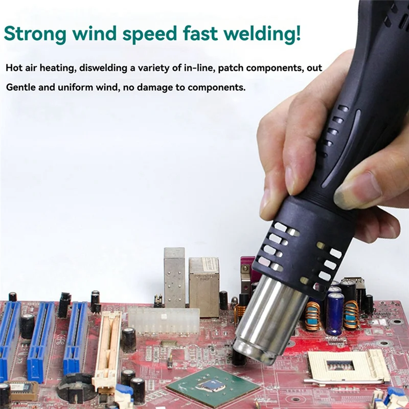 8118 SMD Rework Soldering Station 2-In-1 Hot Air & Soldering Iron For BGA PCB IC Repair, Advanced Welding Tool EU Plug
8118 SMD Rework Soldering Station 2-In-1 Hot Air & Soldering Iron For BGA PCB IC Repair, Advanced Welding Tool EU Plug