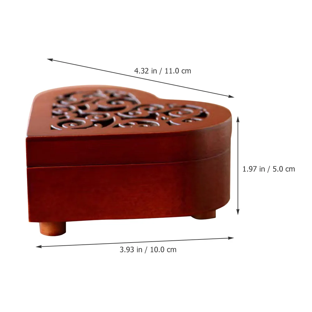 Wooden Music Box Heart Shaped Vintage Clockwork Decoration with Melodious Sound Home Office Table Decor Gift for Her Holiday
Wooden Music Box Heart Shaped Vintage Clockwork Decoration with Melodious Sound Home Office Table Decor Gift for Her Holiday