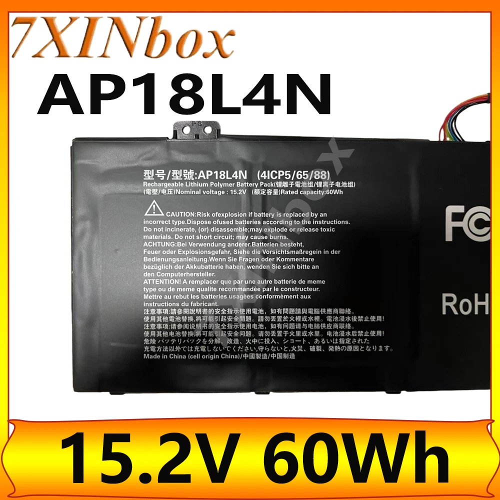 7XINbox AP18L4N 15,2 В 60 Втч аккумулятор для ноутбука ACER TravelMate P6 Spin5 серии P614-51TG-G2 P614-51T P614-51TG SP514-51N 4ICP5/65
7XINbox AP18L4N 15,2 В 60 Втч аккумулятор для ноутбука ACER TravelMate P6 Spin5 серии P614-51TG-G2 P614-51T P614-51TG SP514-51N 4ICP5/65