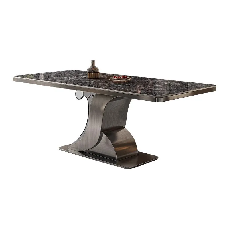 Light luxury rock slab dining table Luxury stone Italian home high-end designer rectangular eating table size apartment
Light luxury rock slab dining table Luxury stone Italian home high-end designer rectangular eating table size apartment
