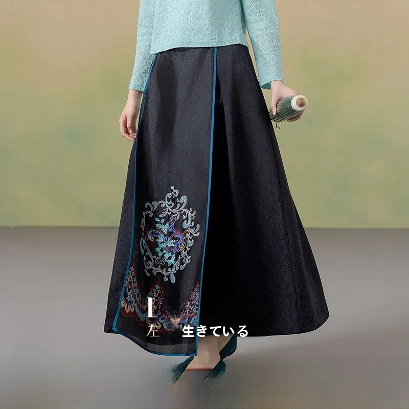 Elegant Embroidered Loose Women's Skirt Spring Summer New Arrival Black Slimming Midi Skirt by a Life on the Left
Elegant Embroidered Loose Women's Skirt Spring Summer New Arrival Black Slimming Midi Skirt by a Life on the Left