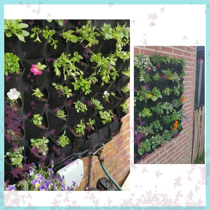 36 Pockets Vertical Garden bed pots flower grow bags Wall-mounted Hanging Planting Bag Black Non-woven Fabrics Vegetable Yard B2
36 Pockets Vertical Garden bed pots flower grow bags Wall-mounted Hanging Planting Bag Black Non-woven Fabrics Vegetable Yard B2