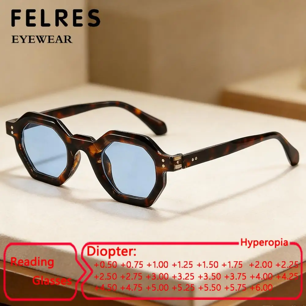 Blue Polygon Reading Sunglasses Brand Design Men Women Tinted Prescription Presbyopic Glasses Positive Strength Shade Eyewear
Blue Polygon Reading Sunglasses Brand Design Men Women Tinted Prescription Presbyopic Glasses Positive Strength Shade Eyewear
