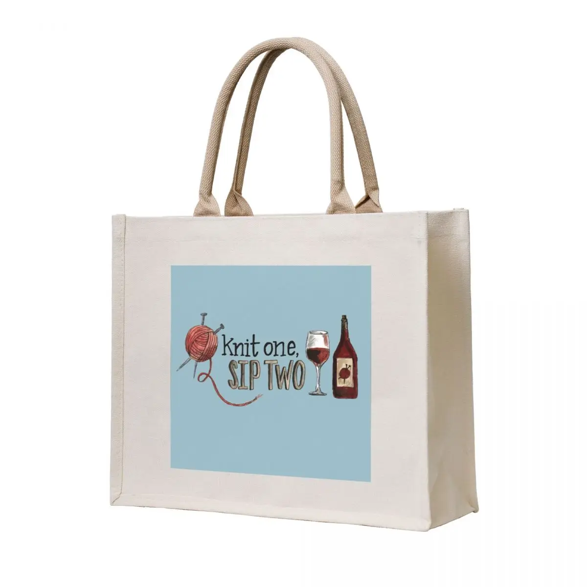 Knit one, sip two Tote Bag large size bags Handbags women cloth bag woman woman shopping bag 
Knit one, sip two Tote Bag large size bags Handbags women cloth bag woman woman shopping bag