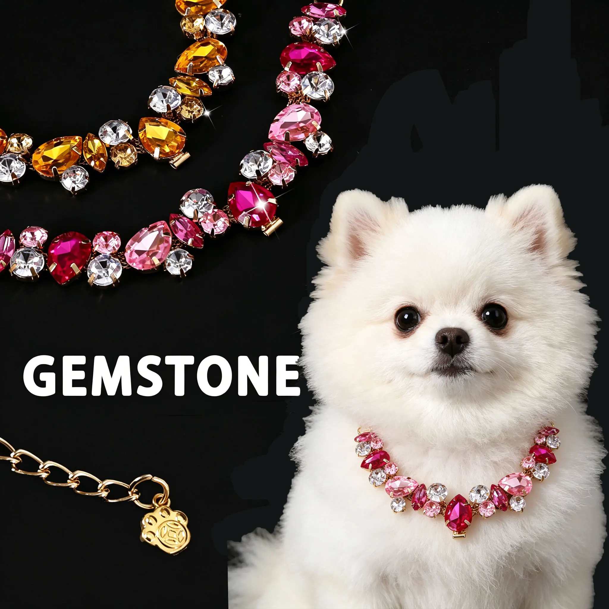Luxury Crystal Pet Puppy Collar for Small Dogs Sweet Cat Collar Adjustable Princess Rhinestone Dog Necklace for Wedding Party
Luxury Crystal Pet Puppy Collar for Small Dogs Sweet Cat Collar Adjustable Princess Rhinestone Dog Necklace for Wedding Party