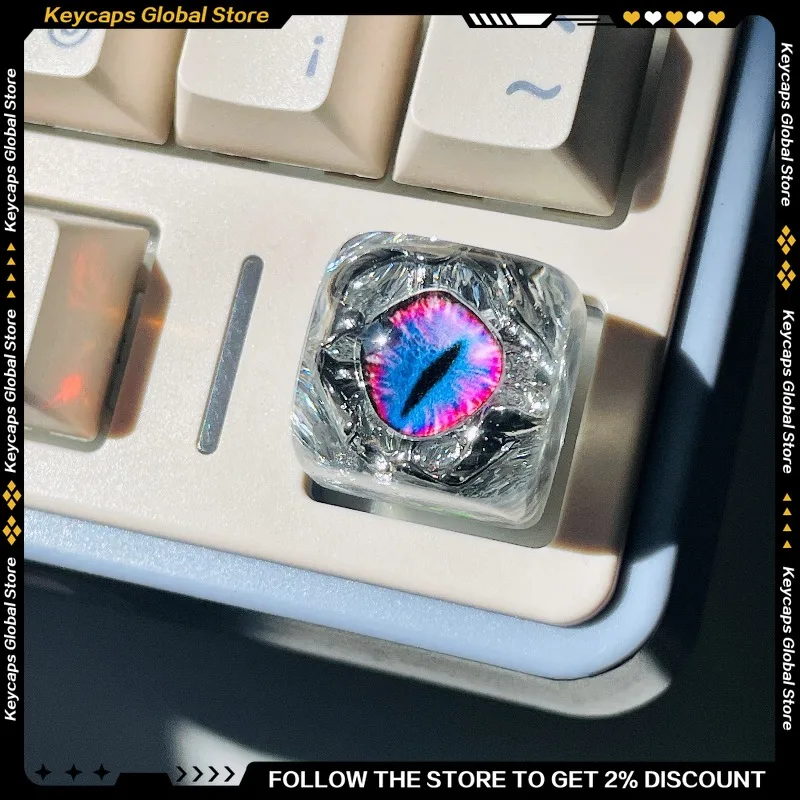 True Eye DOM Profile Resin Keycaps Handmade Unique Shaped Design Custom Mod for Mechanical Keyboard Accessories Gifts
True Eye DOM Profile Resin Keycaps Handmade Unique Shaped Design Custom Mod for Mechanical Keyboard Accessories Gifts