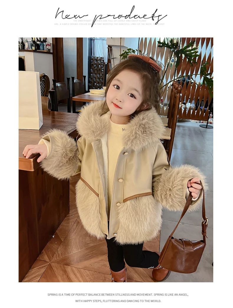 Girls' Autumn and Winter Clothes Coat 2024 New Baby Winter Fashionable Fleece-Lined Leather Coat Children's Coat Little Girl Fur
Girls' Autumn and Winter Clothes Coat 2024 New Baby Winter Fashionable Fleece-Lined Leather Coat Children's Coat Little Girl Fur